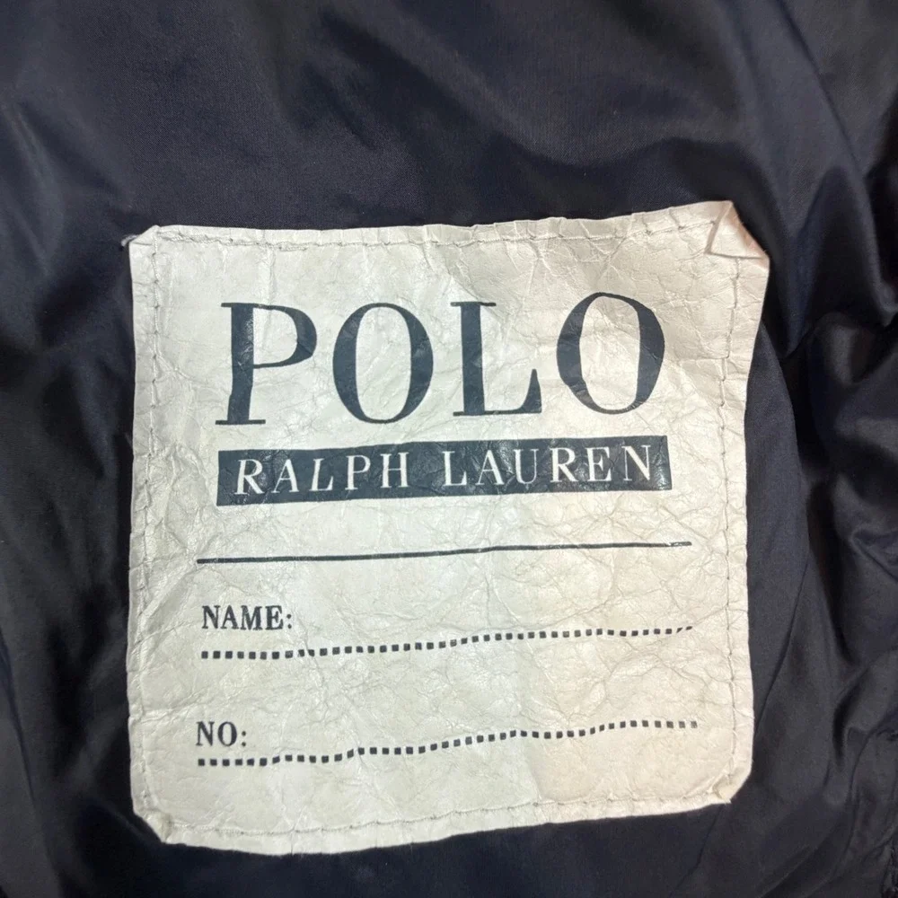 Polo Ralph Lauren Boys 8 Navy Puffer Jacket Red Pony Full Zip Quilted